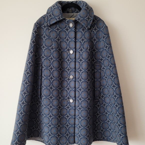 Vintage Welsh Wool Tapestry Cape Dillad Corwgl Coracle Clothes - Picture 2 of 16